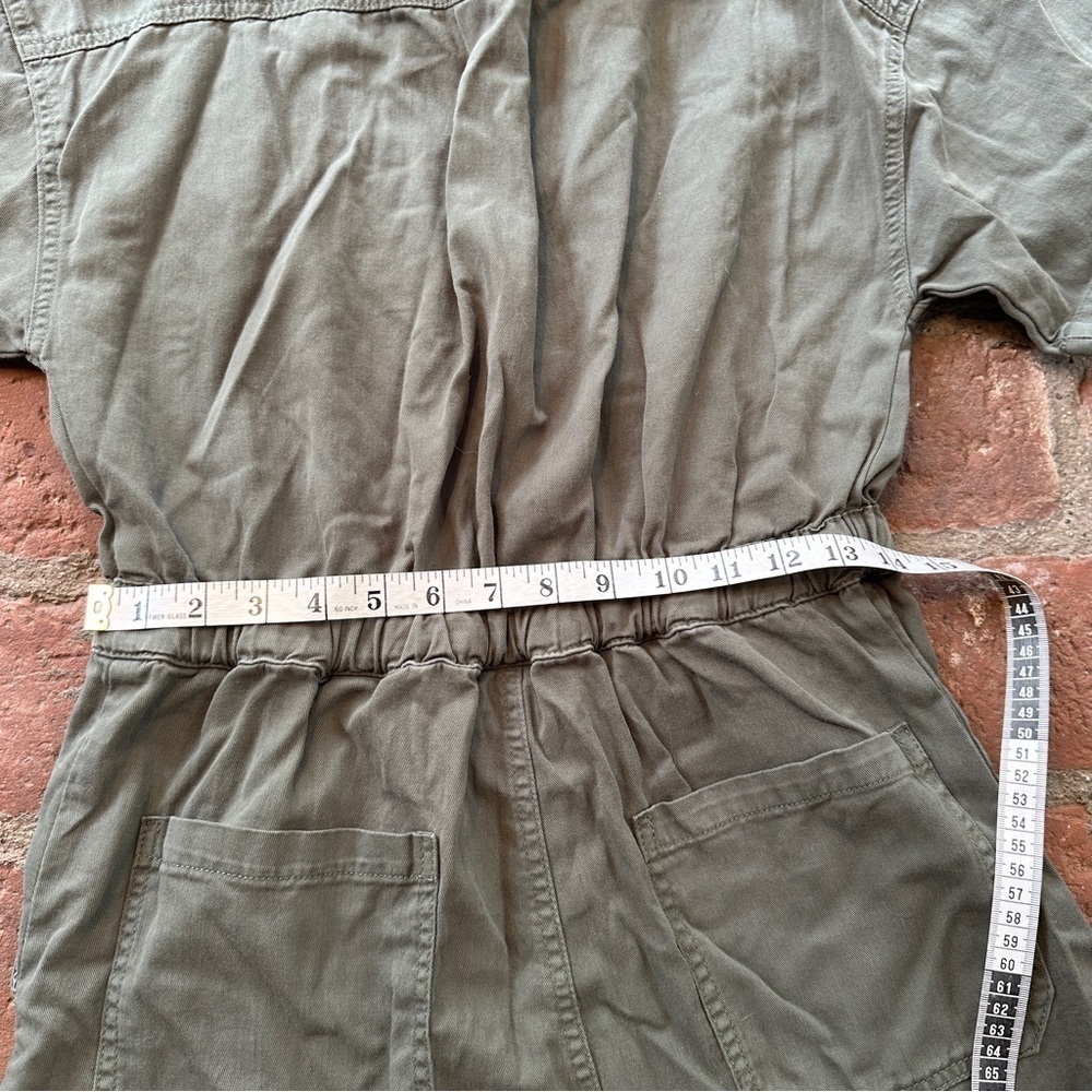Anthropologie Unpublished Darla Kelp Green Romper Short Jumpsuit Size Small - Picture 13 of 16
